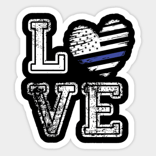 love the thin blue line Sticker